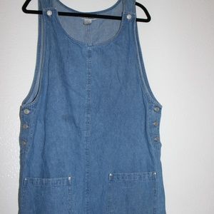 Denim overall dress